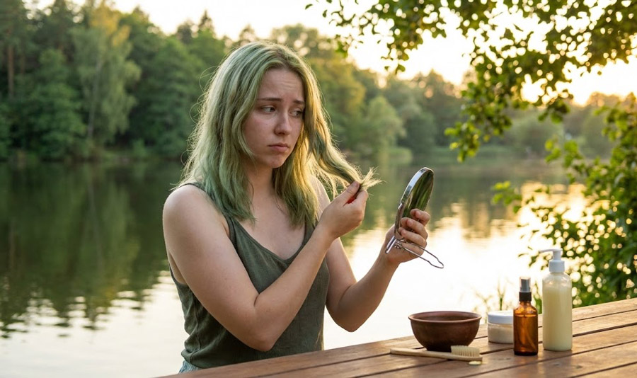 آموزش رفع سبزی مو