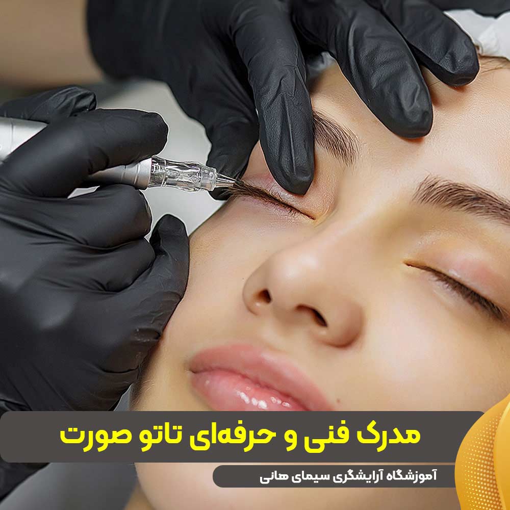 مدرک فنی‌ و حرفه‌ای تاتو صورت
