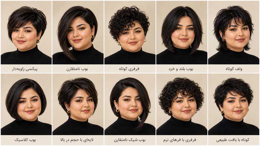 مدل‌های موی کوتاه برای صورت گرد