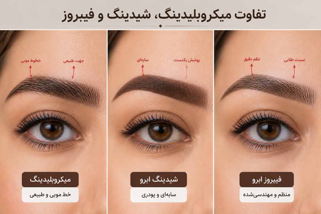 تفاوت روش های تاتو ابرو